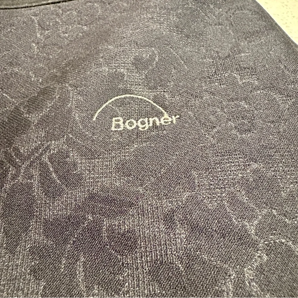 Bogner Wool Blend Black Jacquard Stirrup Ski Pant Size 14 - Picture 4 of 9
